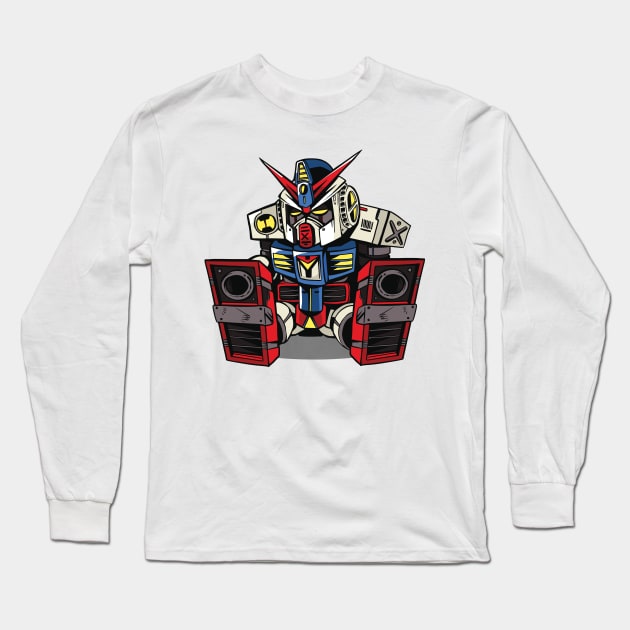 Mech Robot Falling Asleep Long Sleeve T-Shirt by madeinchorley